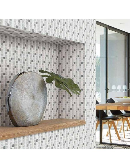 Appiani Denim Decori Sfilato1 Mosaico In Ceramica 12x12 Mm