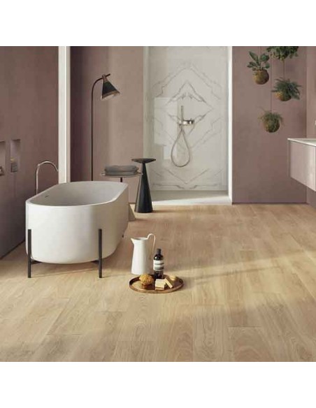Cotto D'Este Green Wood Bay Gold Wooden Finishing Porcelain Stoneware Floor Tiles 20x120 Cm