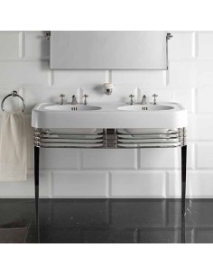 Devon & Devon  Wide Blues White Porcelain Console With...