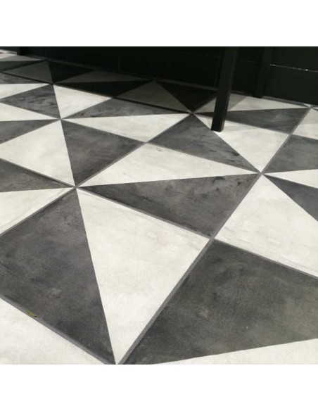Marca Corona Terra Triangolo Porcelain Stoneware Decors 20x20 Cm