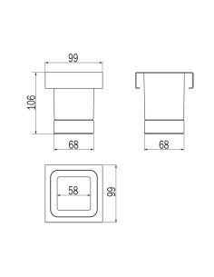 Inda Indissima Brushed Stainless Steel Glass Module 2