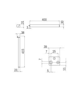 Inda Indissima Fixed Towel Holder In Stainless Steel 2