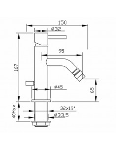Gaboli Heos Miscelatore Monocomando Cromato Per Bidet 2