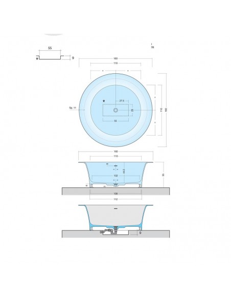 Disenia Ring Freestanding Bathtub