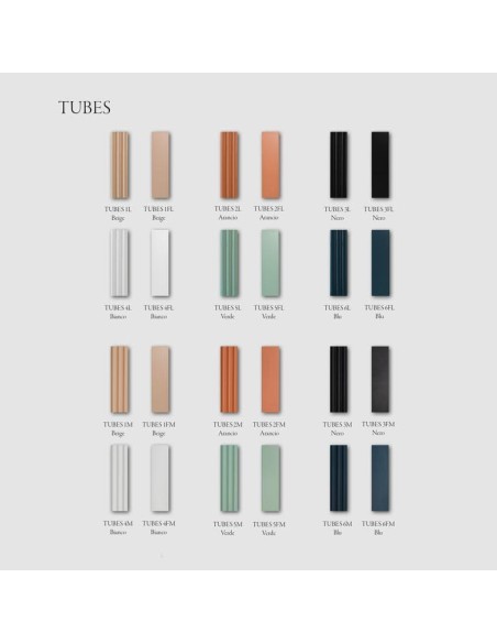 Ceramica Bardelli Tubes Listello Costolato 6x25 Cm